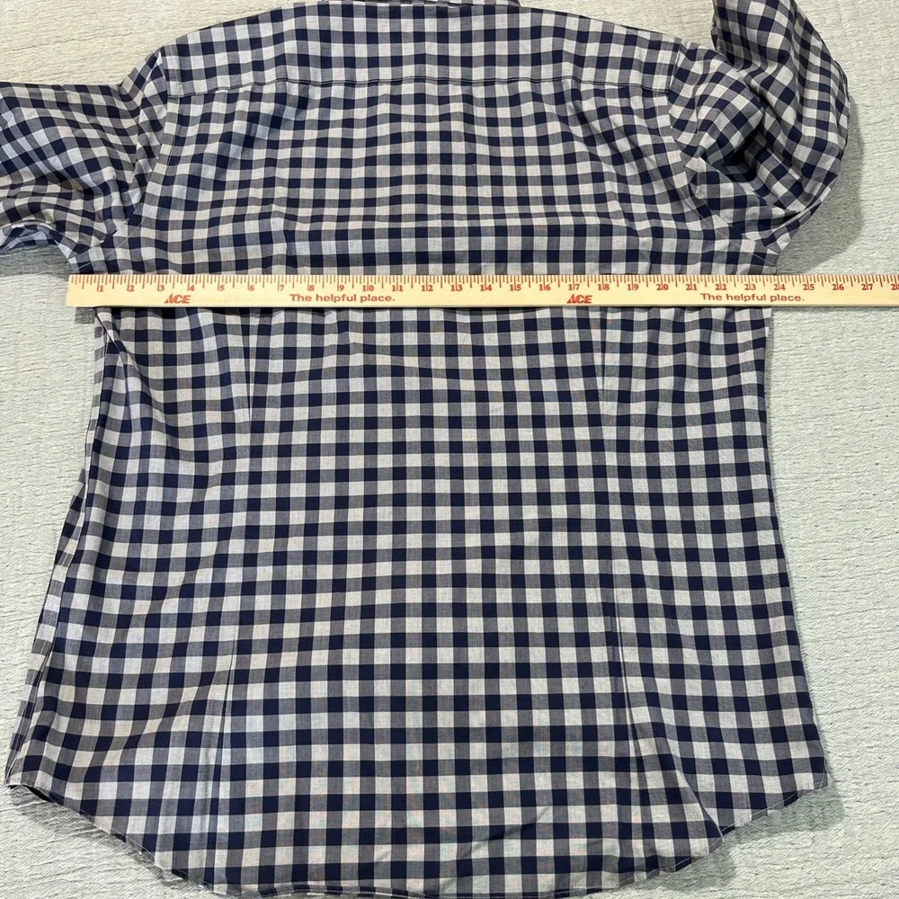 Banana Republic Shirt Mens XL Blue Plaid Long Sleeve Button Up‎ Casual